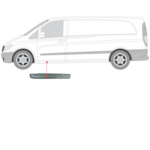 Reparaturblech Schweller Einstiegsblech Links FüR Mercedes Vito Viano W639 03-14-image