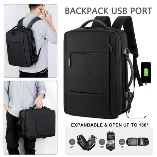 For Men/Women Travel Business Large Backpack Bookbag With USB Charging Port - Picture 17 of 29