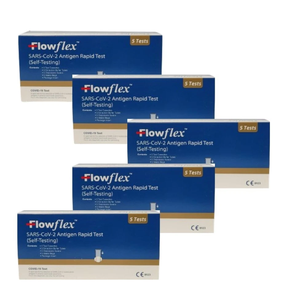 25 x Flowflex Rapid Antigen Lateral Flow - Covid-19 Home Testing Kit -