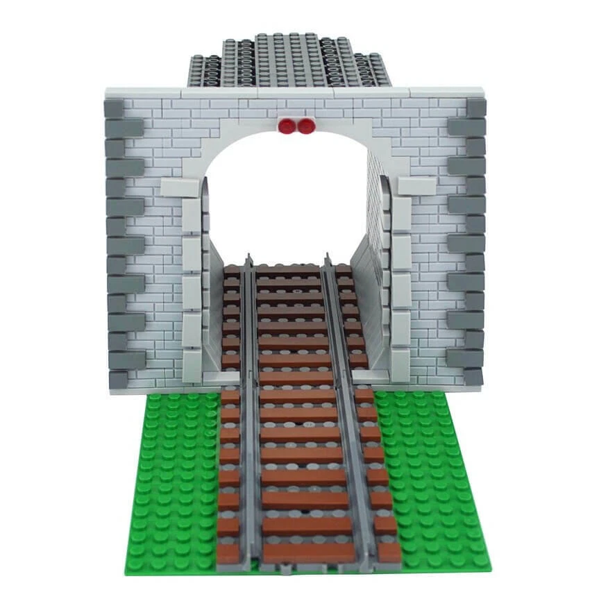 City Train Track Tunnel Exit Entrance for Lego Kit Building Blocks Brick Set MOC - Image 3 of 4