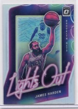 James Harden 2020-21 Panini Donruss Optic Basketball Lights Out HOLO