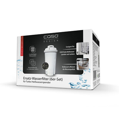 Caso Ersatz-Wasserfilter Filter (6er-Set) Universal-Wasserfilter 4-6 Wochen