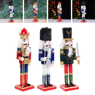 Weihnachten Nussknacker Ornament Cartoon Deko Holz Nussknacker Puppe