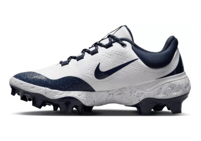 Nike Men's Alpha Huarache Elite 4 Low MCS Baseball Cleats White