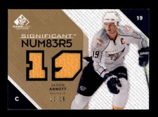 JASON ARNOTT 2007/08 SP GAME USED SIGNIFICANT NUMBERS DUAL JERSEY #/19 BF4418