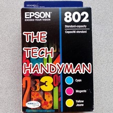 3-PACK EPSON GENUINE 802 COLOR INK RETAIL BOX WORKFORCE PRO WF-4720 WF-4740