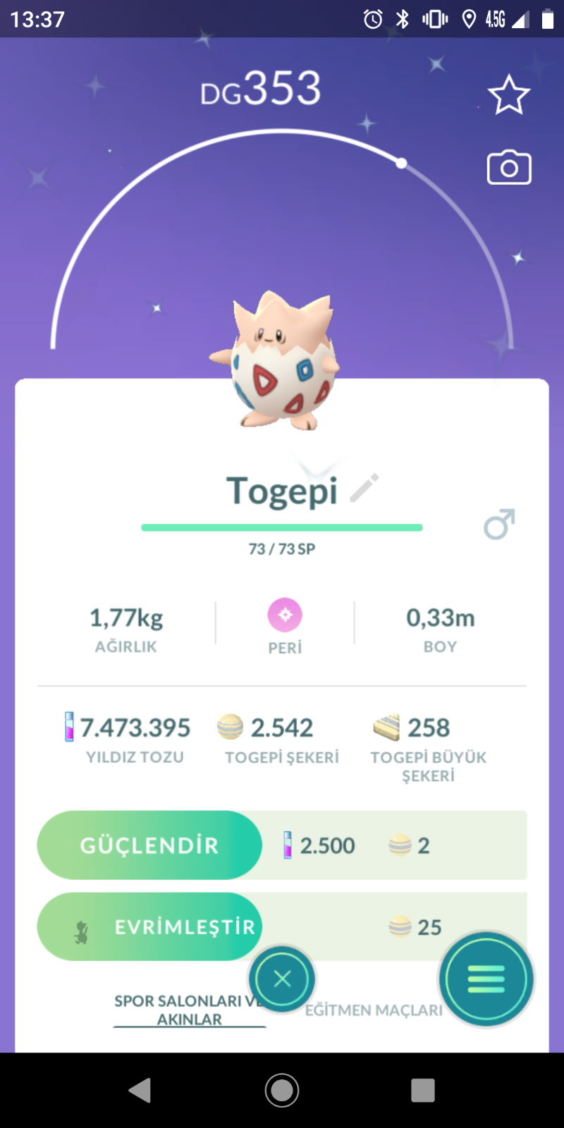 Shiny Togepi (Instant Registered or 30 days Ultra Friends) - Pokémon Go