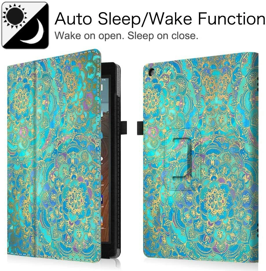 Folio Case for Amazon Fire HD 10 9th Gen 2019/7th Gen 2017 Slim Fit Stand Cover - Image 3 of 4