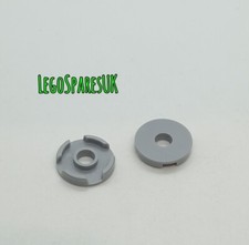LEGO Part 6179186 / 15535 Tile Round 2 x 2 With Hole, Light Bluish Grey. Qty x 2