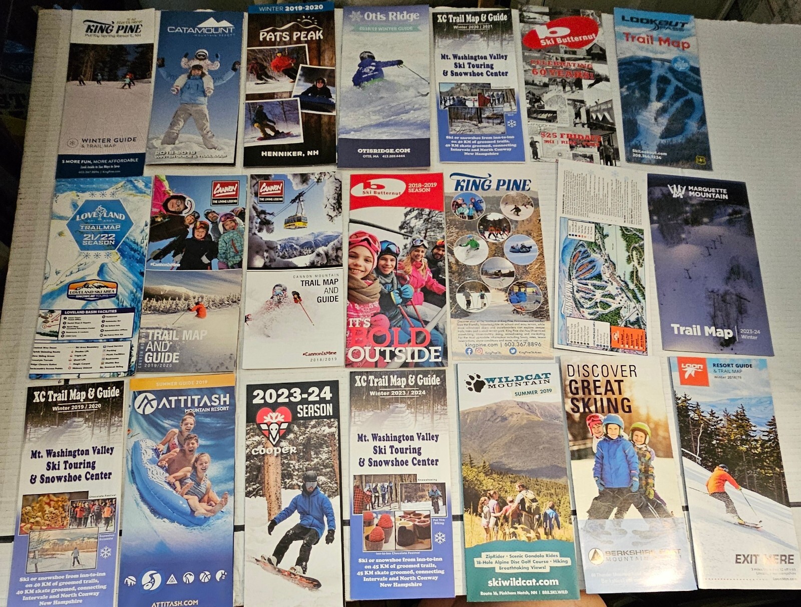Ski Area Trail Maps Bonanza Lot (202+)W/ Bonuses. See Description For Details