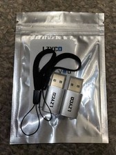 LZYCO External USB to 3.5mm jack audio adapter silver 2-pack