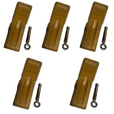 FARWAY 5PK 1U3202 1U-3202 J200 Bucket Dirt Teeth  Pins 8E6208 Retainers 8E6209