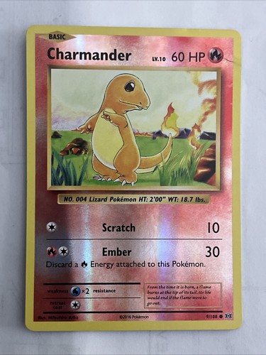 Charmander 9/108 Evolutions Reverse Holo.