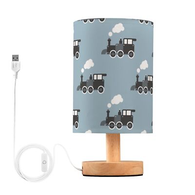Toy Steam Train LED Table Lamp with USB Port Night Light Bedroom Lamps for Ni...