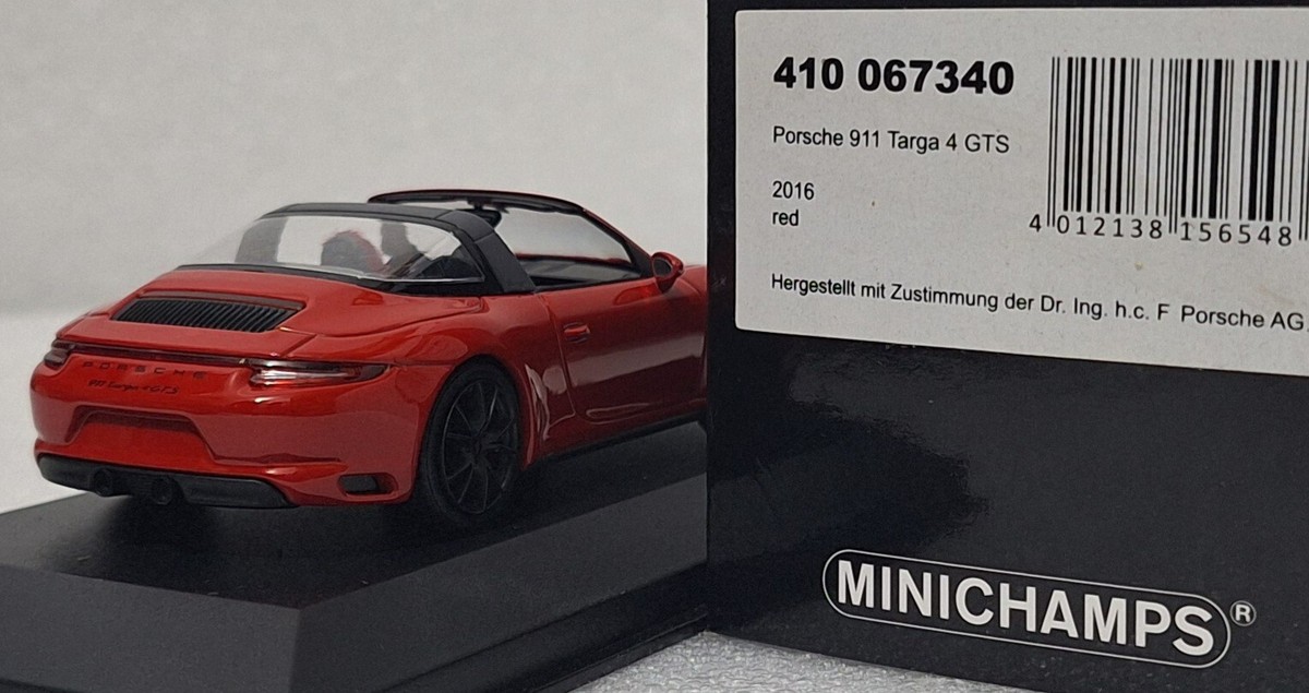 Porsche 911 (991.2) Targa 4 GTS 2016 Red 1:43 Minichamps 410067340