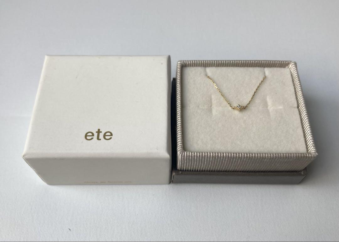 Ete 1P Diamond Simple Design Yellow Gold Bracelet K18 YG Ete 1P Diamond Simple Design Yellow Gold Bracelet K18 YG