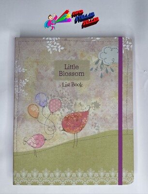 List Blank Note Pad & Sticky Note Little Blossom List Book, Floral Birds Balloon