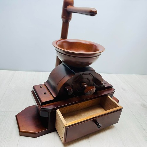 Mulino da caffè, mulino in legno, manuale, antico, collezione, dal Giappone - Foto 4 di 9