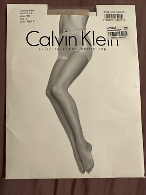 Calvin Klein Pantyhose Tights Size A Style 705 Infinite Sheer Control NWT
