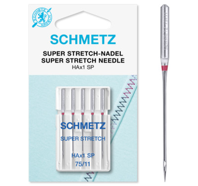 5 Schmetz Super Stretch-Nadeln HAx1 SP Stärke 75/11