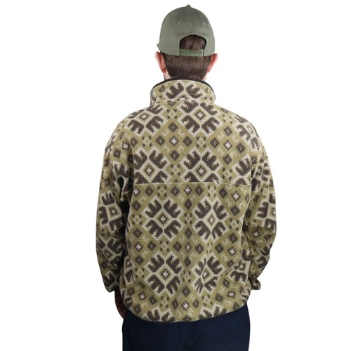 Vtg Patagonia Aztec Aurora Synchilla Snap-T Pullover Fleece Jacket Mens Sz Large - Picture 2 of 8
