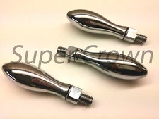 Set of 3pcs Chrome Plated Revolving Grip, 3/8 In Thread for Import Mill Machine