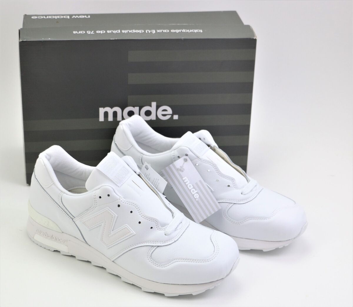 New Balance 1400 Triple White M1400B Leather Sizes 7.5, 10, 10.5