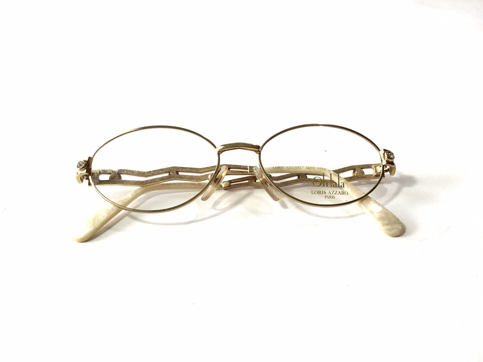 Loris Azzaro Product Eyeglasses Raza Gold Bone & 07 New Size Authen Excellence 53mm