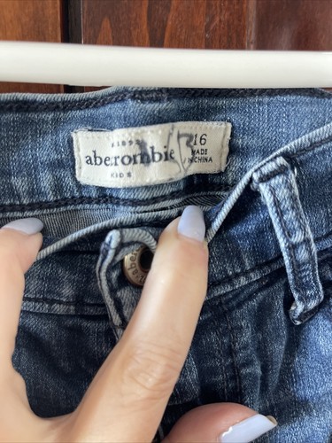 Abercrombie Kids Girls Jeans Size 16 Blue - Picture 3 of 5
