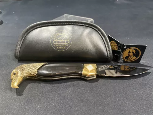 Franklin Mint Collector Knives, American Bald Eagle W/Case Iridescent Diamond