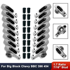 For Chevy BBC 396 427 454 1.7Ratio 7/16" Full Roller Stainless Steel Rocker Arms