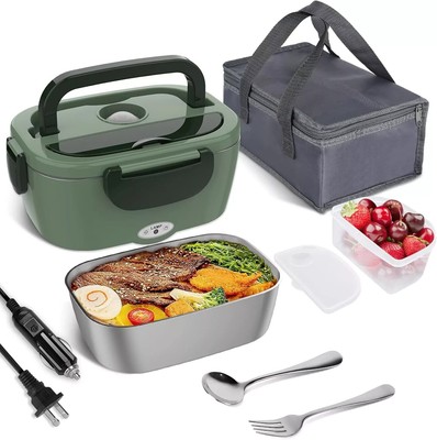 Electric Lunch Box for Adults, 80W Heated Lunch Box Portable Food Warmer Lunch 