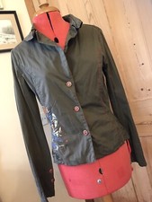 Ohdd Khaki Jacket Save The Queen Graffiti Artwork Italy S Olive Green Army Retro