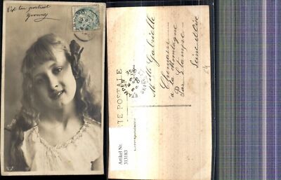 313183,Kind Blondes Mädchen Haarschleife Portrait 