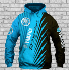 Hoodie 3D Yamaha Blue Team Racing All Over Printed Hoodie