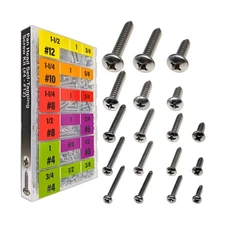 EEEEE Self Tapping Screws Assortment Set 552pcs, Assorted Screws SAE #4#6#8#1...