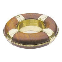 Aschenbecher Ascher Aus Messing/Holz Sea-Club