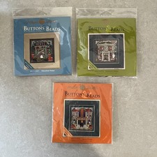 Mill Hill 3 Buttons & Beads Autumn Series Halloween Haunted Hotel Library Opera