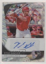 2020 Panini Prizm Rookie Blue Wave 50/50 Kyle Garlick #RA-KG Auto 7m3