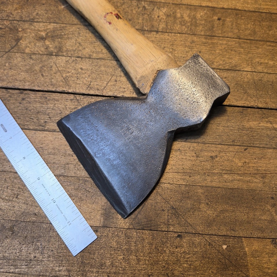 Antique Collins Red Seal Broad Hatchet Hewing Axe Single Bevel ...