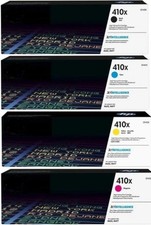 HP 410X Toner Cartridge Set 4-Pack  High-Yield  Black Cyan Magenta Yellow