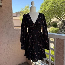 Inspired Hearts Floral Dress Juniors L (Fits women's M) Cottagecore Whimsigoth