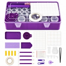 Diamond Painting Accessories Kit Tools Set with Pens Tweezers Storage Box
