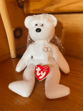 Mrs Retired 2001 White Plush Ty Beanie Babie Bride