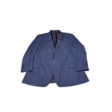 Jos. A. Bank Executive Mens Blue Plaid Wool Blend Blazer Jacket 50 Regular