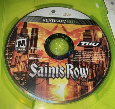 Saints Row Platinum Hits Microsoft Xbox 360 Video Game M THQ Action Crime Online
