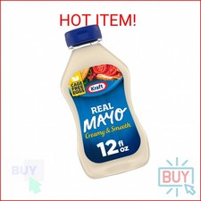 Kraft Real Mayo Creamy  Smooth Mayonnaise, 12 fl oz Bottle