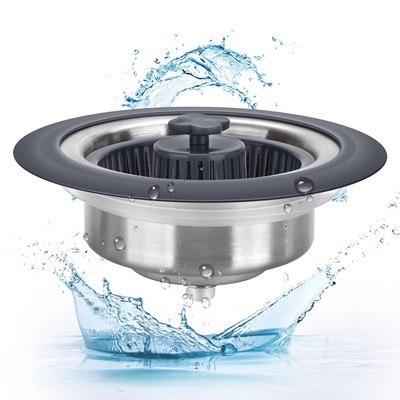3 in 1 Kitchen Sink Drain Strainer and Stopper Combo, Stainless Steel Pop Up ...
