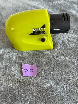 Cordless Motorized Knife Blade Sharpener Swifty Sharp Includes Catch Tray Green