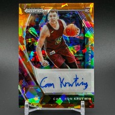 2021-22 Panini Prizm Draft Picks Orange Ice Cameron Krutwig #DP-CKR Auto